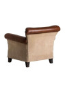 Fauteuil vintage cuir vieilli