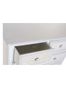 Commode blanche et grise 4 tiroirs Elena