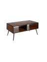 Table basse moderne bois foncé Firmin