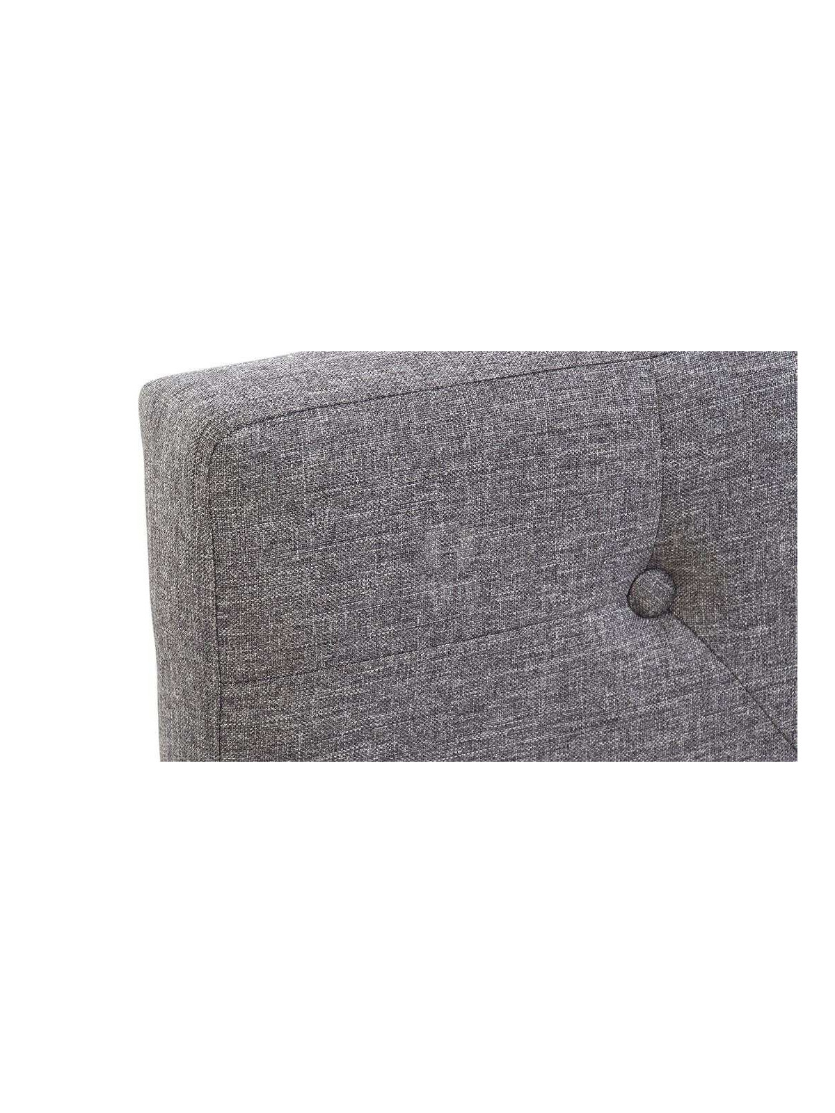 Tête de lit grise chinée capitonnée 160 cm
