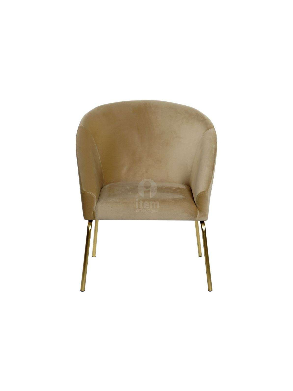 Fauteuil doré velours