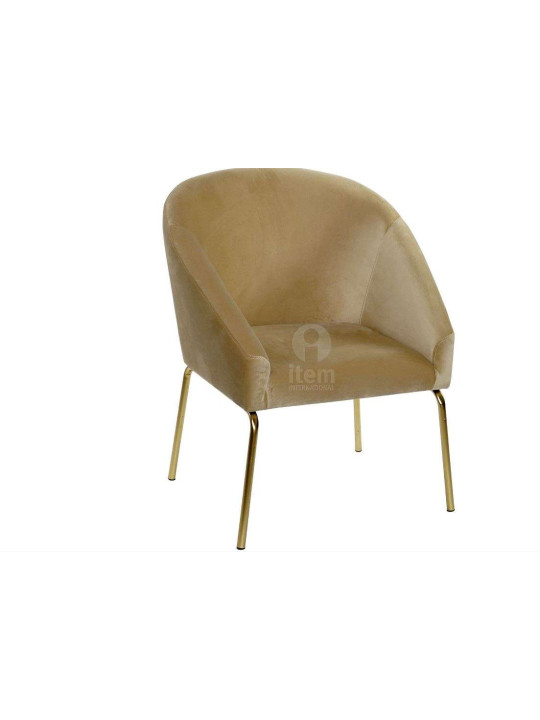 Fauteuil doré velours