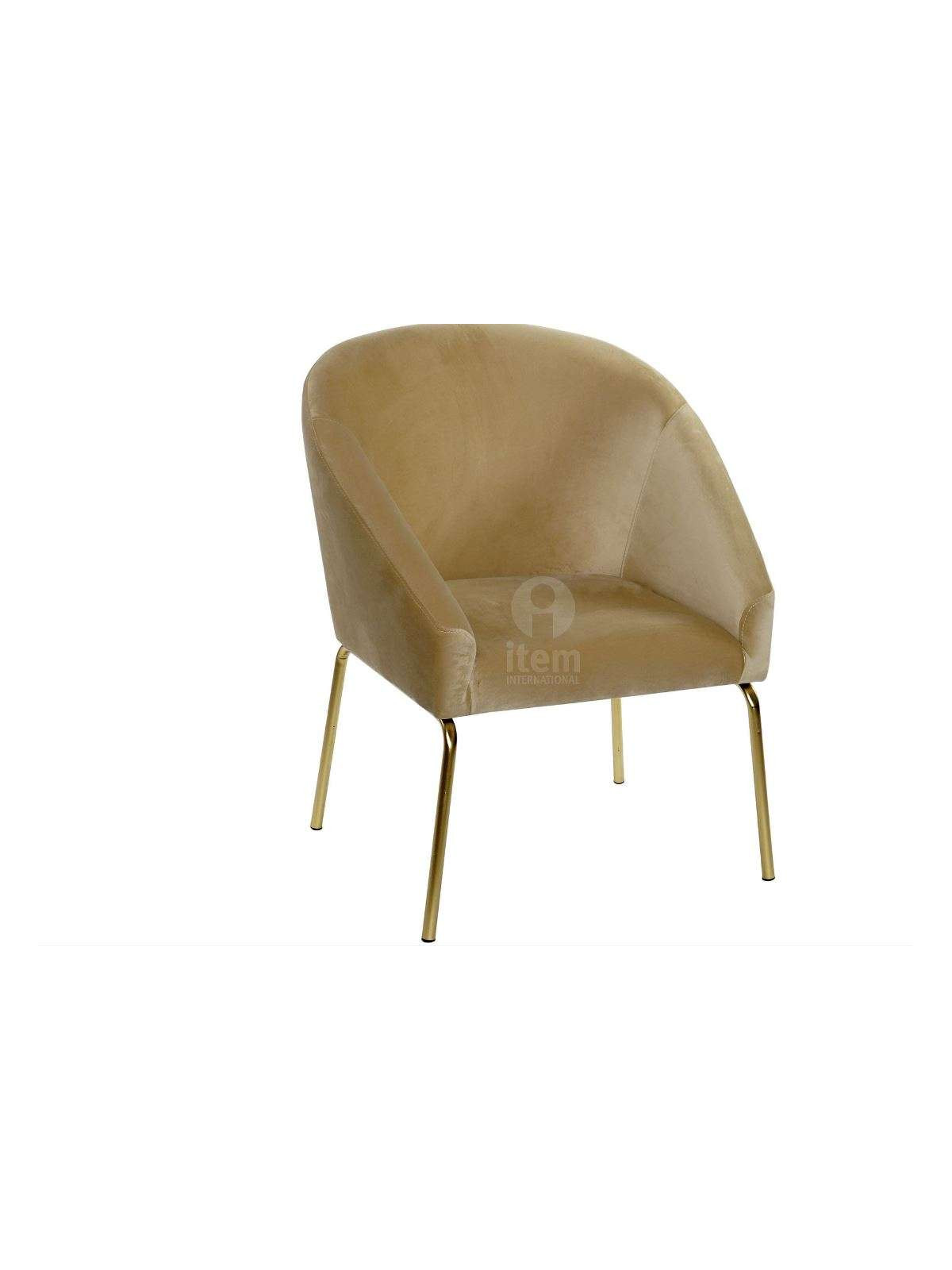 Fauteuil doré velours