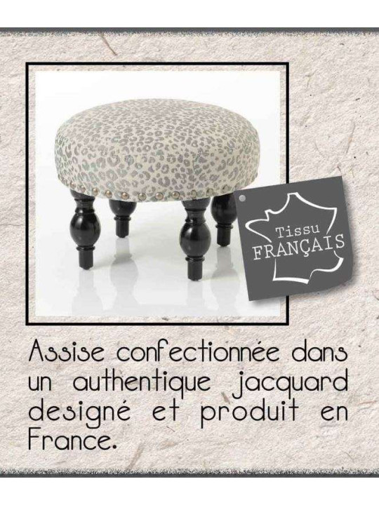 Pouf rond moucheté Amadeus