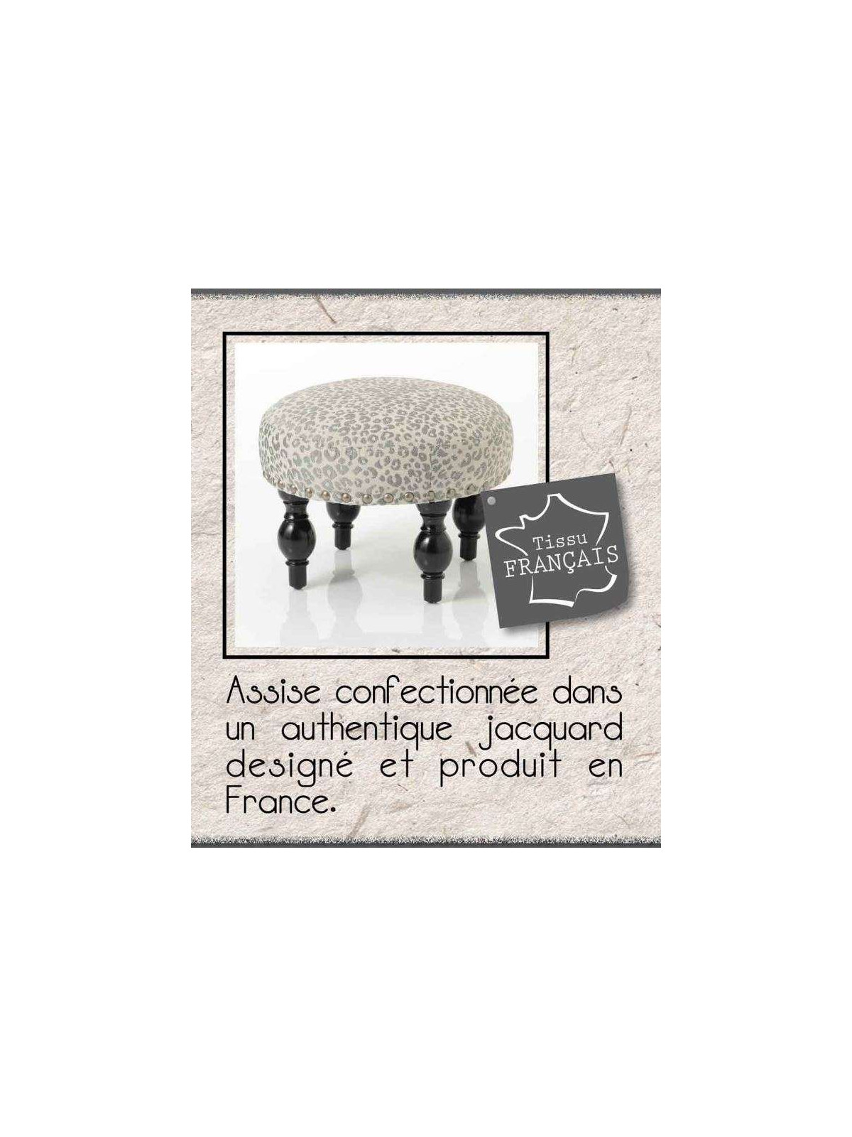 Pouf rond moucheté Amadeus