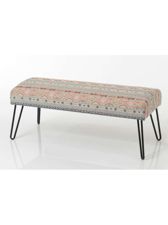 Banquette hippie colorée dominante rouge