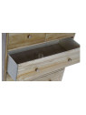 Commode bois naturel 5 tiroirs