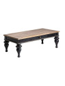 Table basse baroque noire bois noble pieds boules