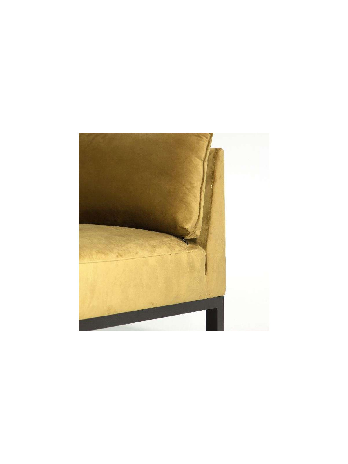 Chaise longue méridienne ocre doré