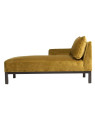 Chaise longue méridienne ocre doré