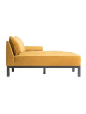 Chaise longue méridienne ocre dorée droit