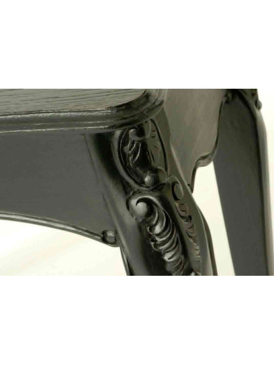 Console baroque noire satinée