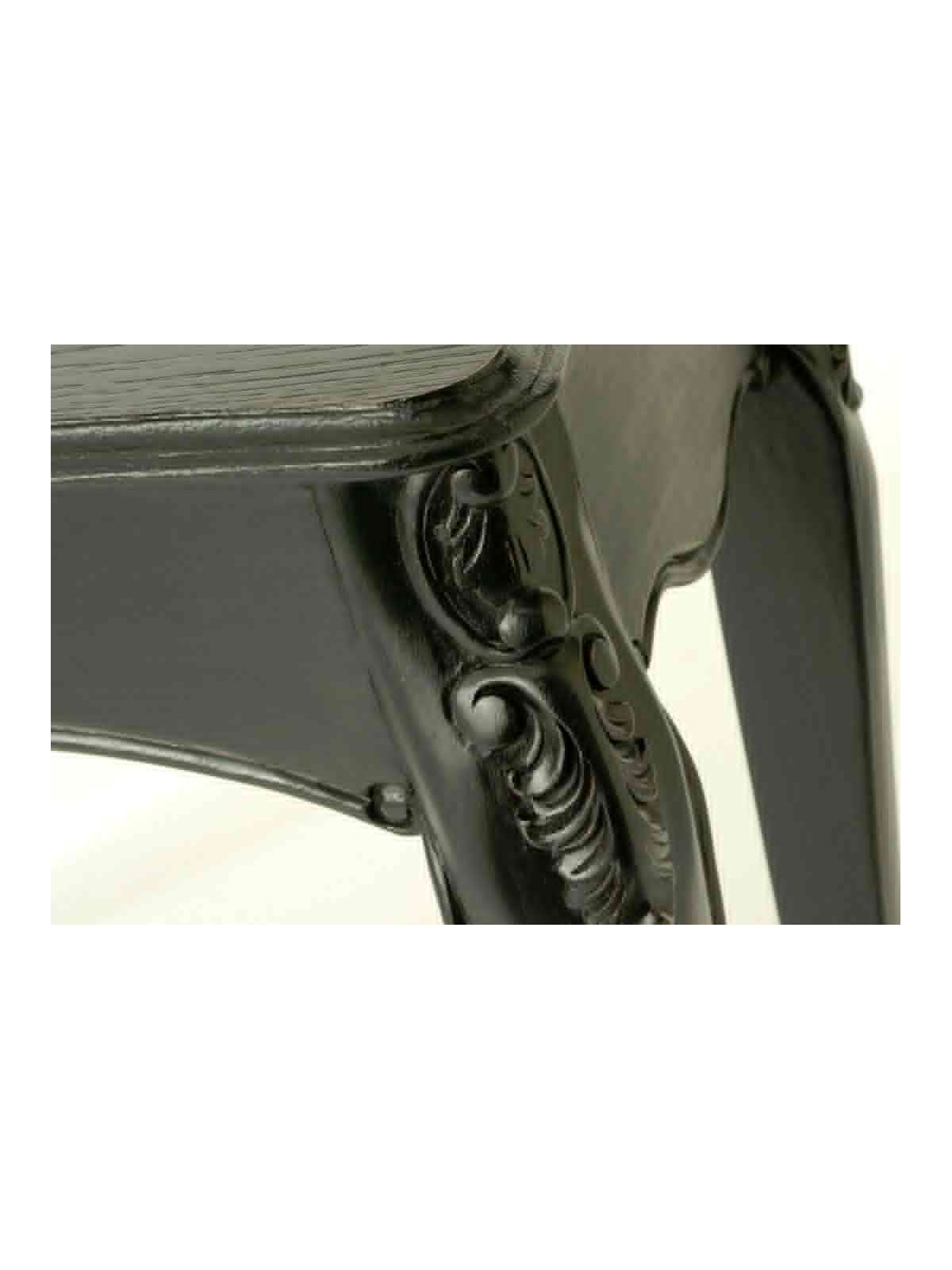 Console baroque noire satinée