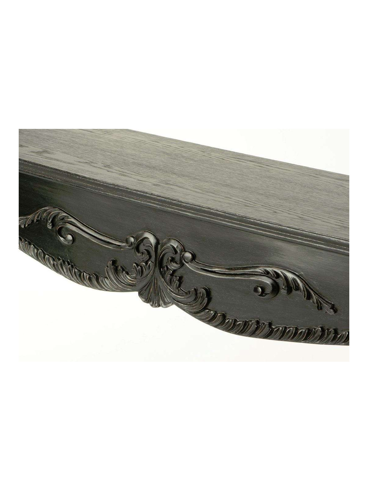 Console baroque noire satinée