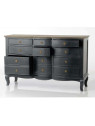 Commode grise 9 tiroirs Maddy