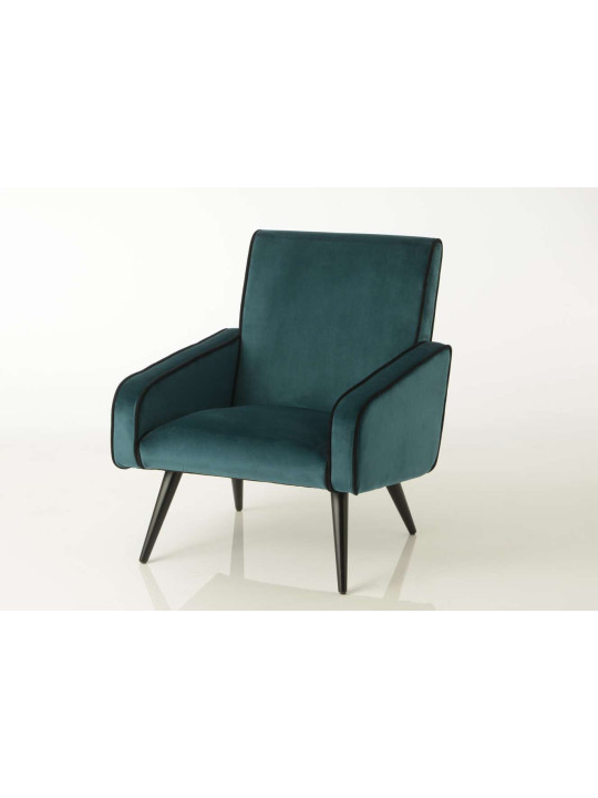 Fauteuil bleu canard moderne