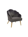 Fauteuil velours coquillage chic