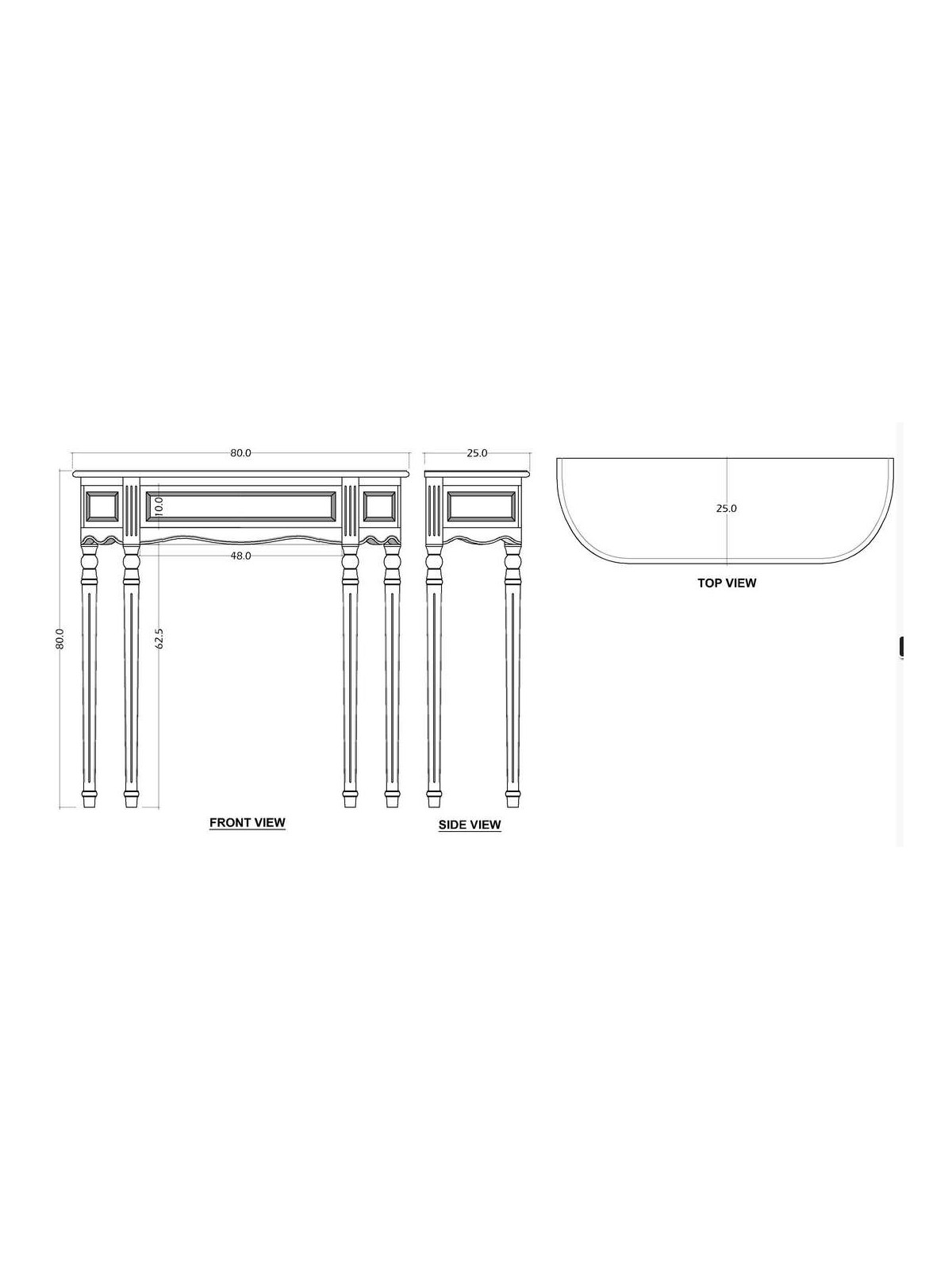 Petite console Médaillon gris