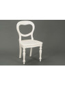 Chaise blanche chic assise rotin Agathe