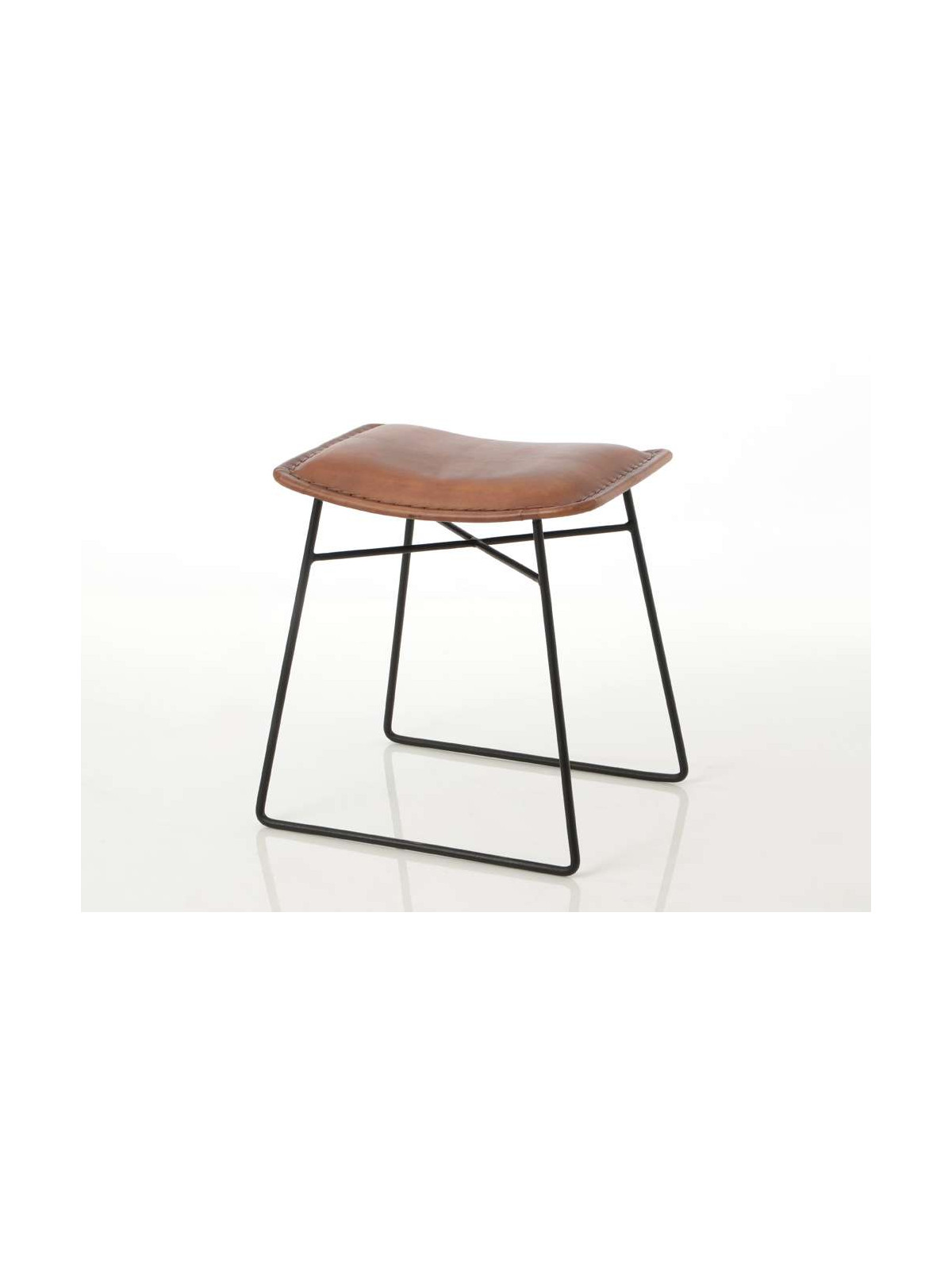 Tabouret kilian cuir camel