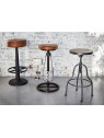 Tabouret de bar Vintage bois et métal