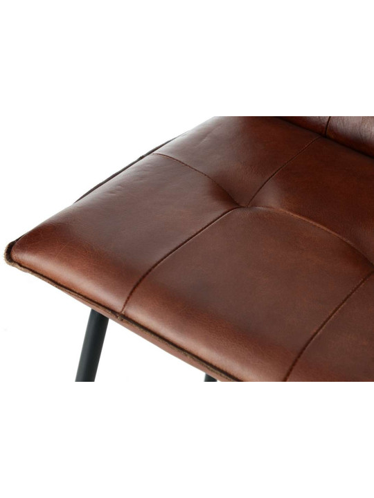 Chaise de bar Vintage cuir camel