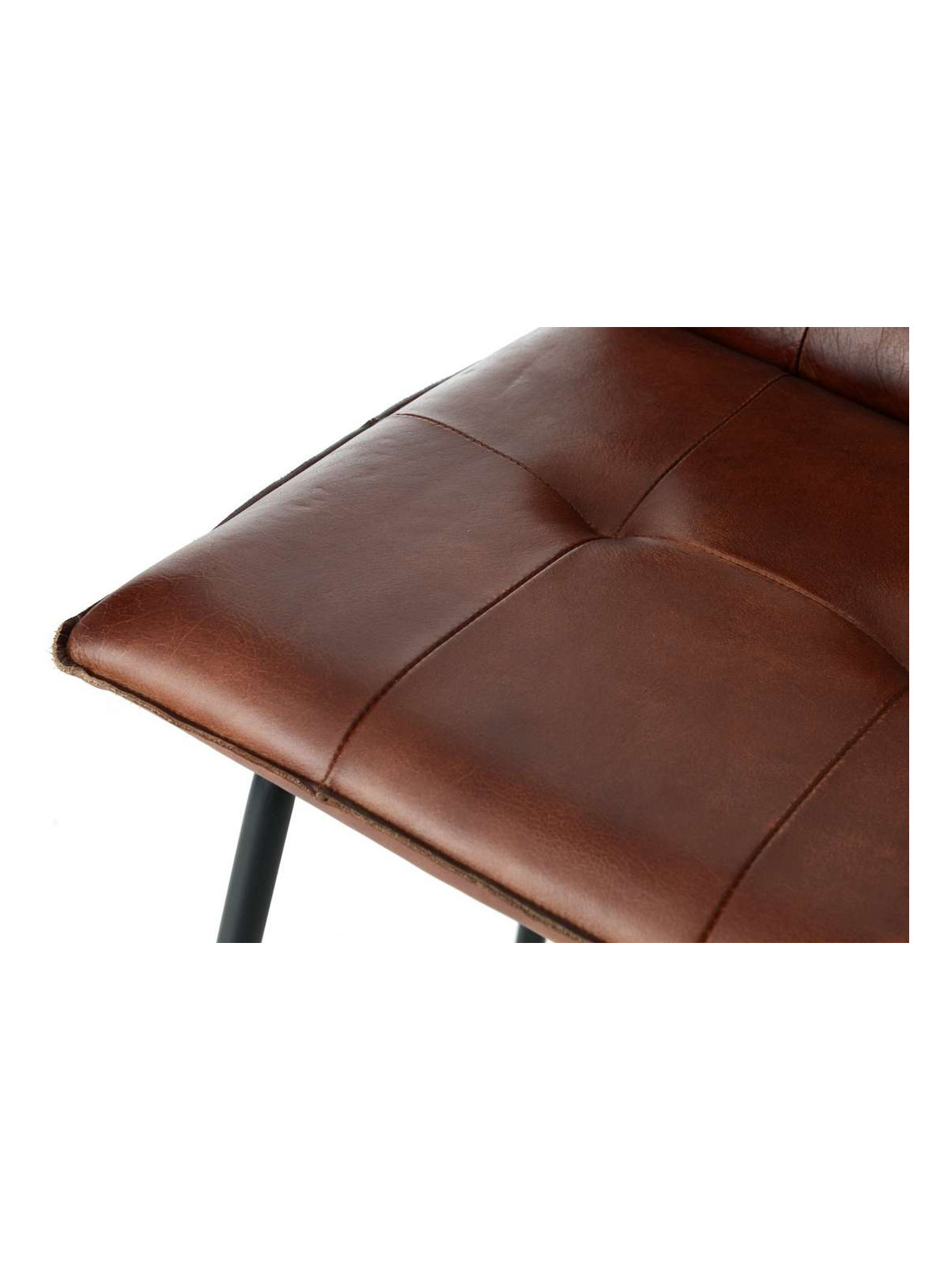 Chaise de bar Vintage cuir camel