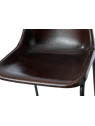 Chaise de bar Vintage cuir marron