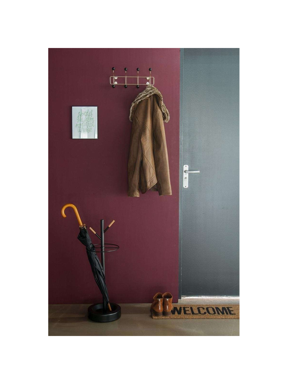 Tapis de porte Welcome noir Present time