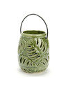 Lanterne Porcelaine Jungle verte