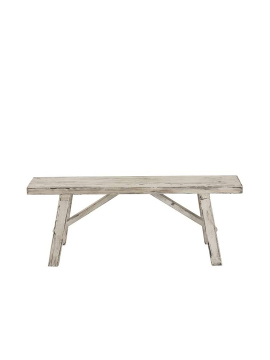 Banc Ibiza Bois Blanc patiné