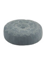 Pouf rond Indien bleu