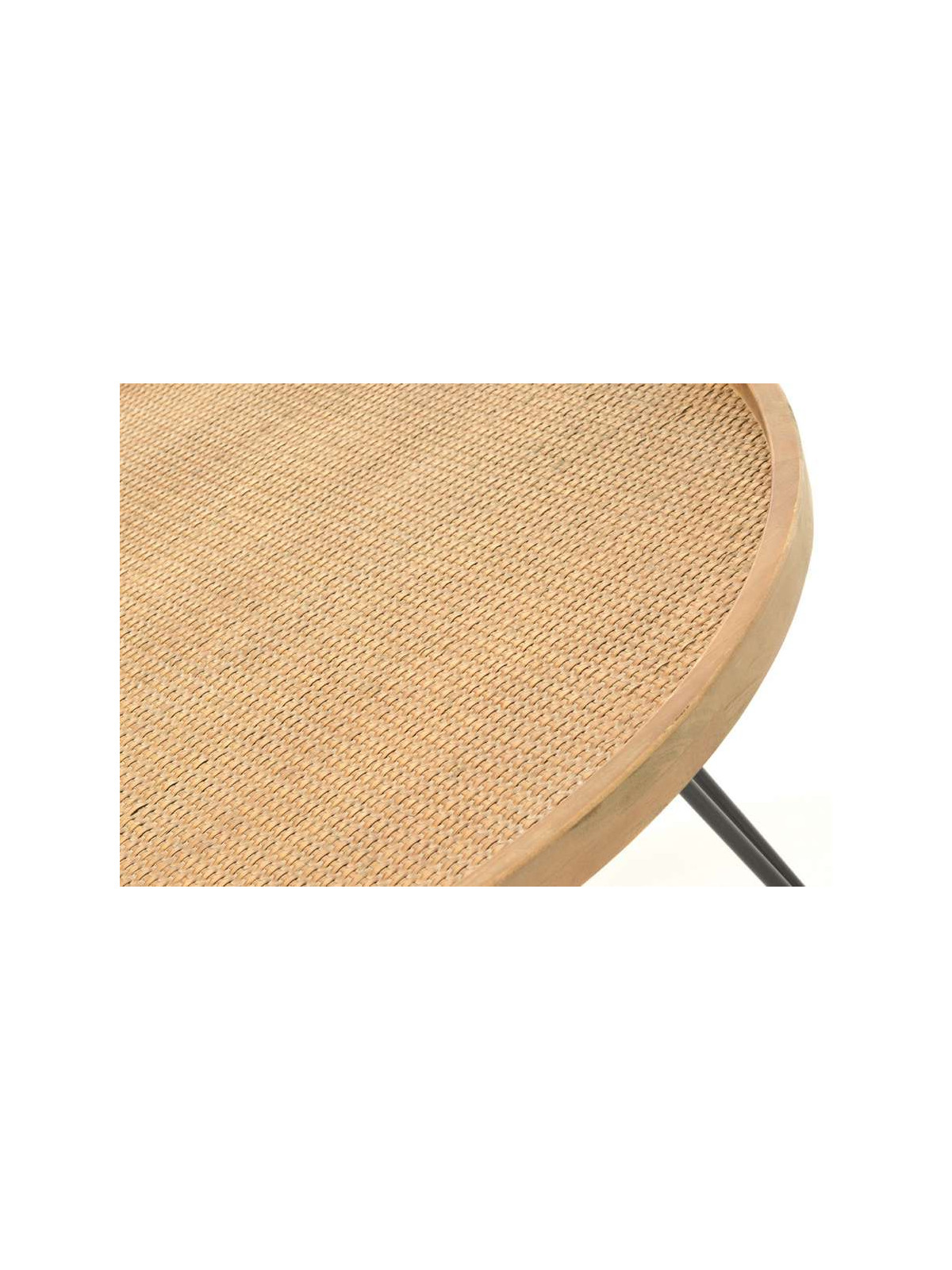 Table basse ronde rotin