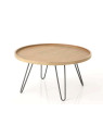 Table basse ronde rotin