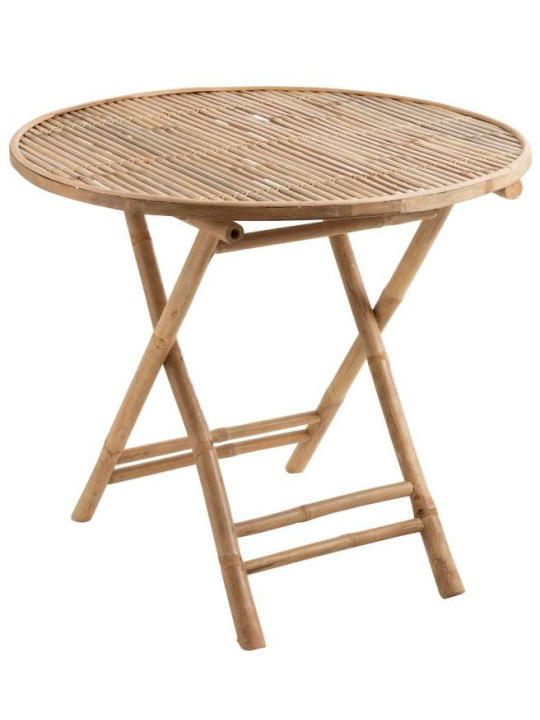 Table ronde Pliable Bambou