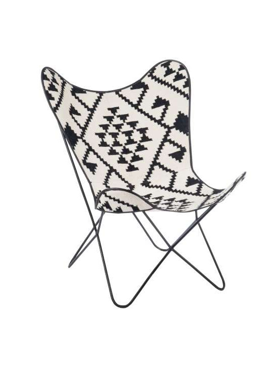 Chaise Lounge Graphique noir et blanc