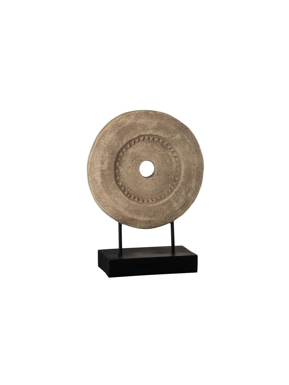 Statue Cercle sur Pied Resine brun