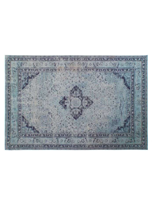 Tapis en coton bleu vieilli 200*290 cm