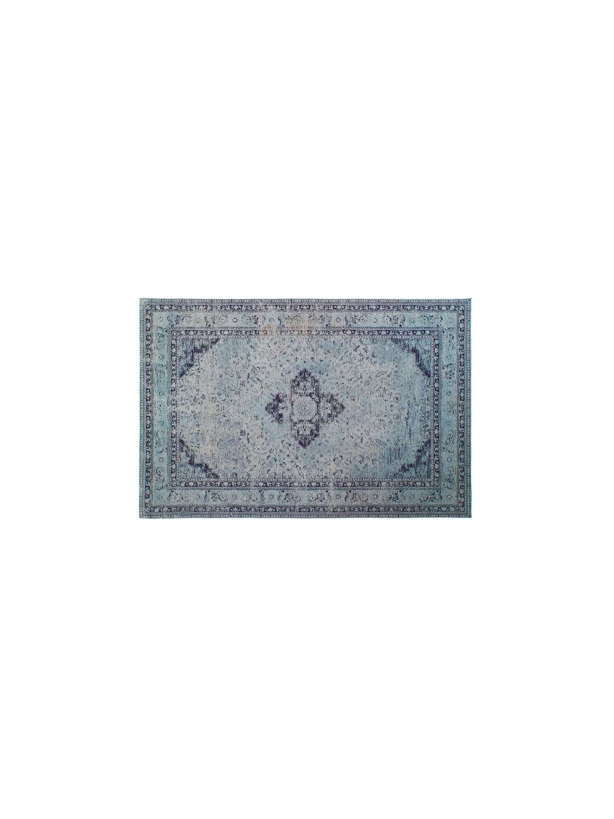 Tapis en coton bleu vieilli 200*290 cm