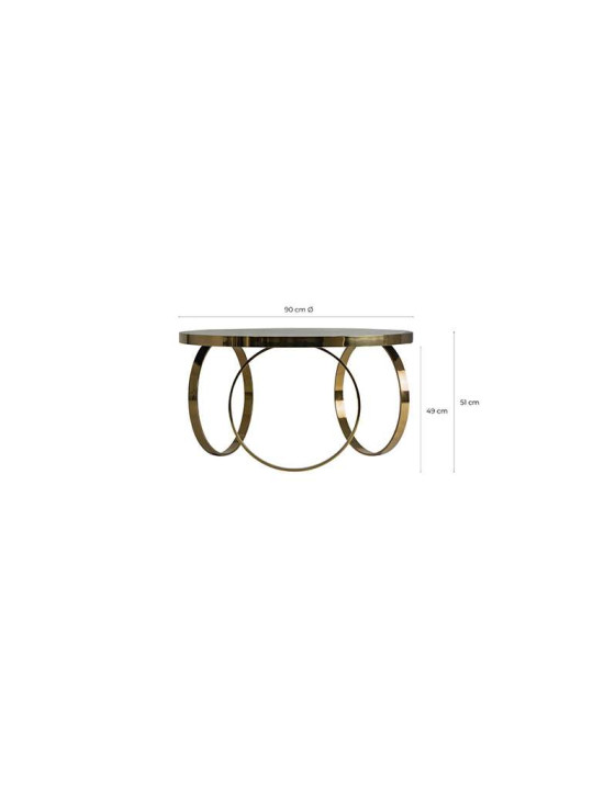 Table basse ronde anneaux