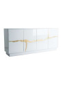 Buffet rectangulaire Cesis blanc et doré vical home