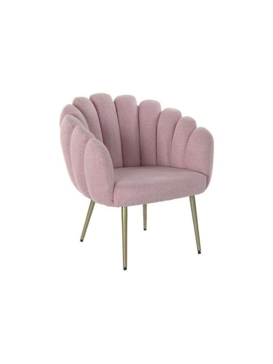 Fauteuil polyester MATAL coquillage rose