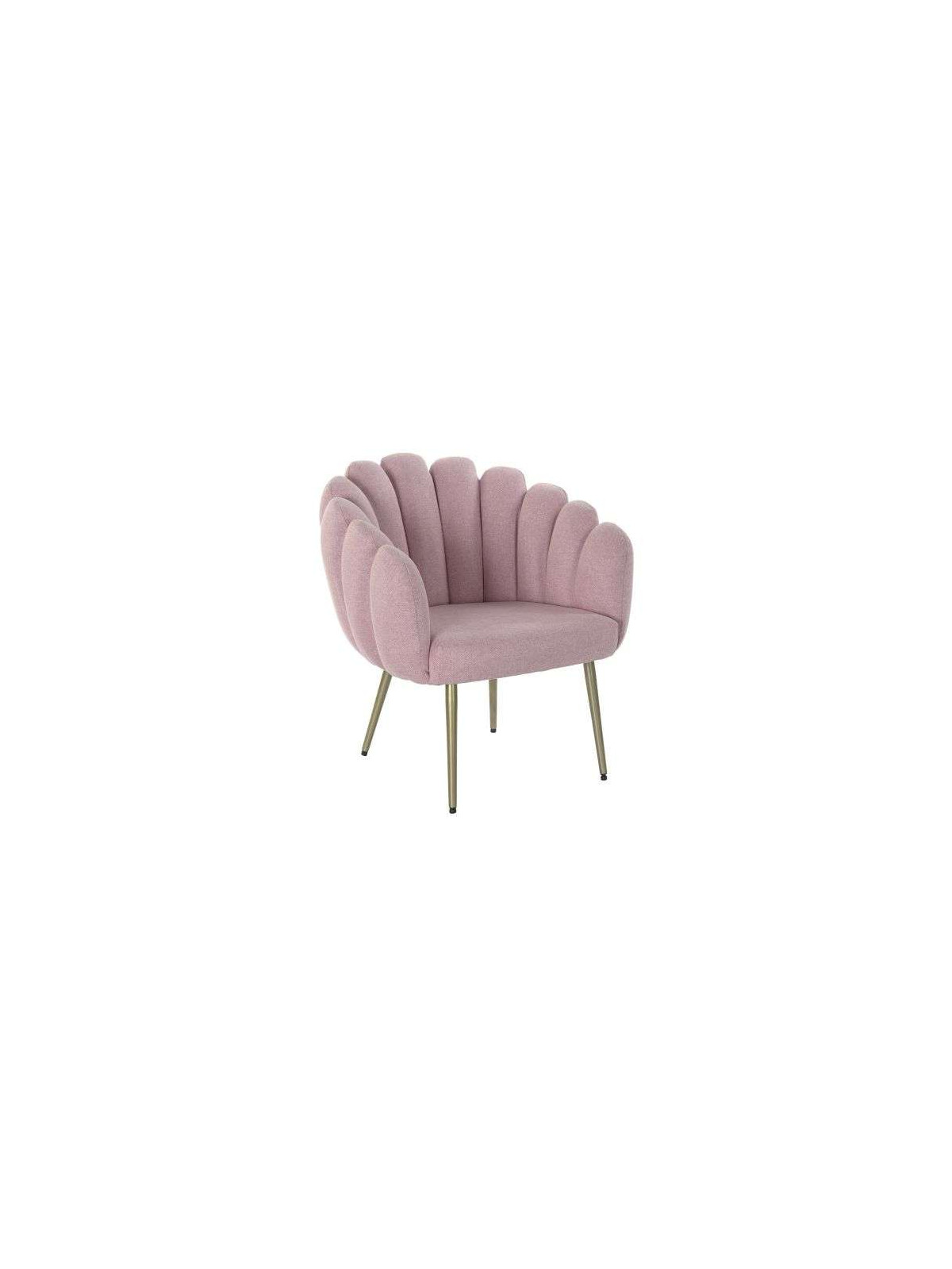 Fauteuil polyester MATAL coquillage rose