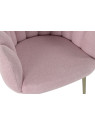 Fauteuil polyester MATAL coquillage rose