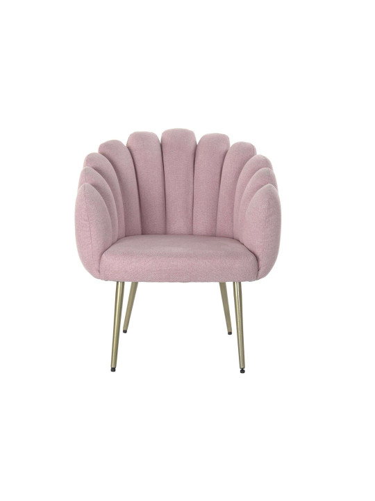 Fauteuil polyester MATAL coquillage rose