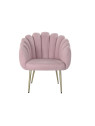 Fauteuil polyester MATAL coquillage rose