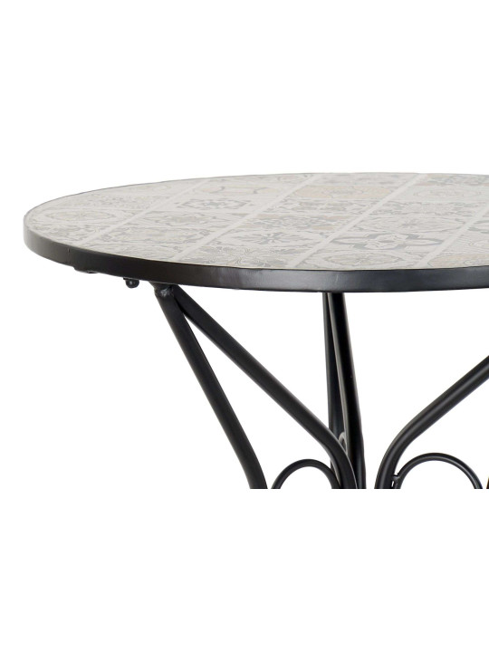 Table en fer forgé carrelage aristocrate