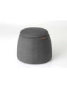 Pouf coffre rond design gris Amadeus