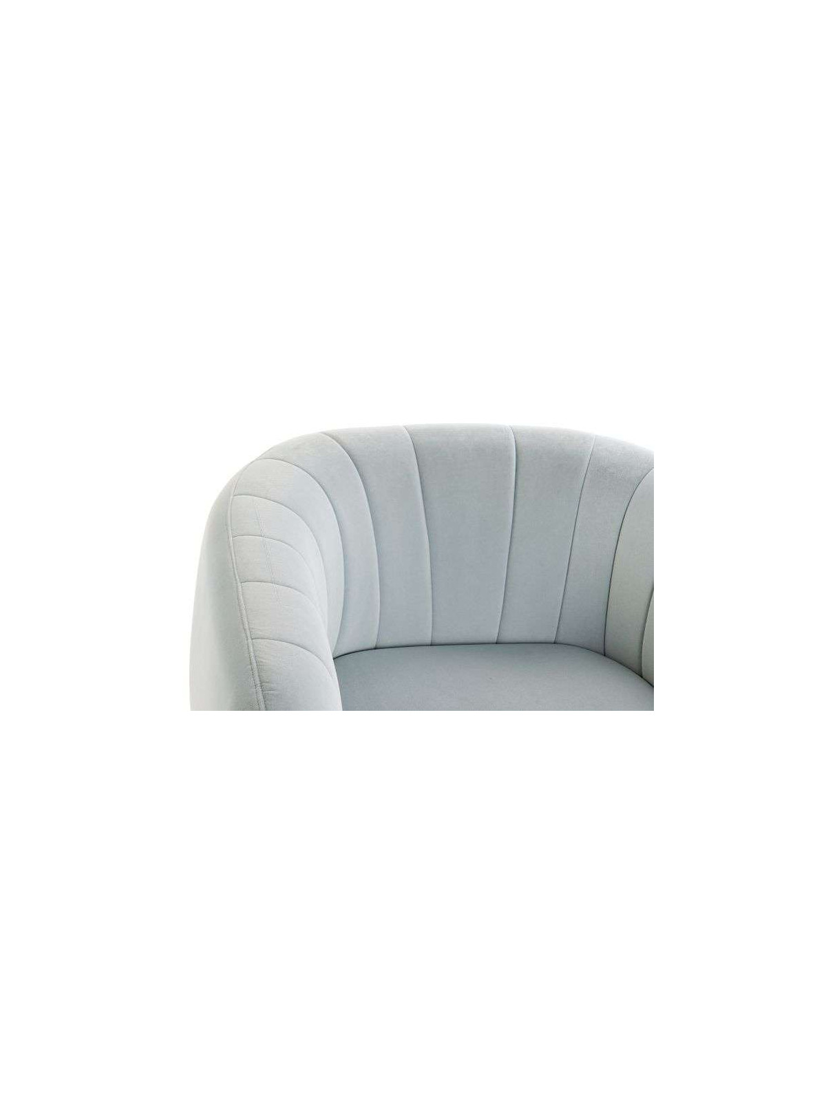 Fauteuil bleu ciel velours chic