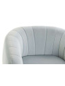 Fauteuil bleu ciel velours chic